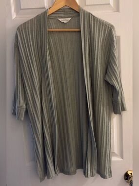 Northern Reflections ribbed open-front cardigan
